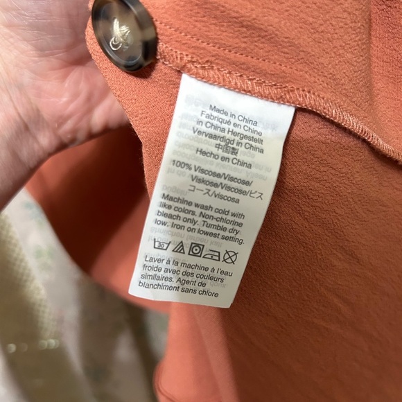 Madewell Side Button Easy Dress Burnt Orange Size Large - Picture 3 of 5